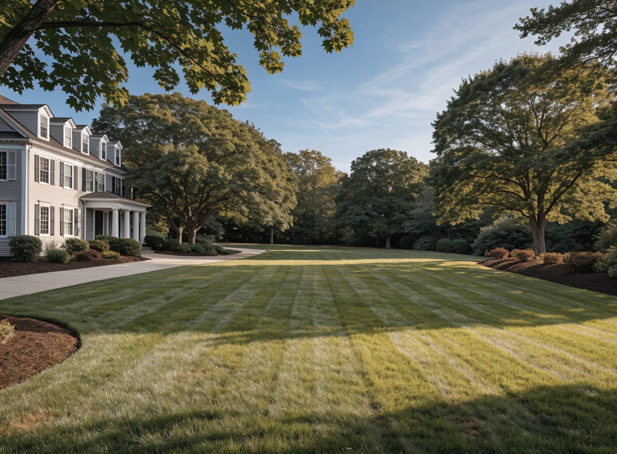 Finished residential lawn renovation